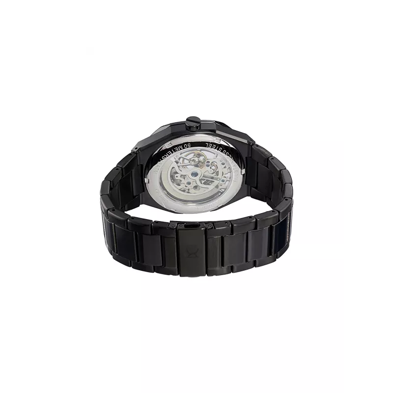 Pierre Cardin Vīriešu Kvarca Analogais Pulkstenis CF.1002.MB 42mm Melns Nerūsējošais Tērauds Milānas Siets