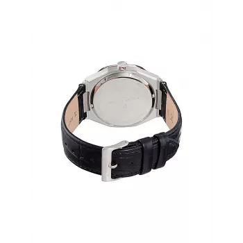 Pierre Cardin Vīriešu Pulkstenis CF.1000.LB.1 42mm Nerūsējošais Tērauds Kvarca Analogais Melns Ciparnīca Ādas Siksniņa