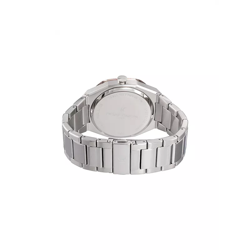 Pierre Cardin vīriešu pulkstenis CF.1000.MU 42mm kvarca analogs nerūsējošais tērauds melns ciparnīca ādas siksniņa