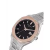 Pierre Cardin vīriešu pulkstenis CF.1000.MU 42mm kvarca analogs nerūsējošais tērauds melns ciparnīca ādas siksniņa