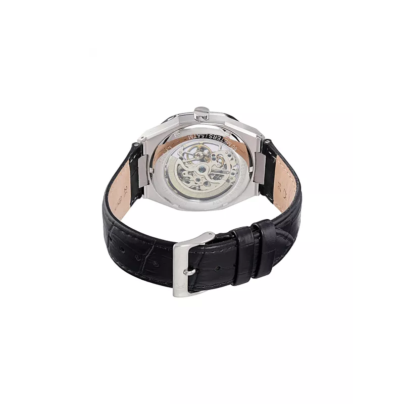 Pierre Cardin Vīriešu pulkstenis CF.1002.LB.4 42mm Nerūsējošais tērauds Kvarca analogs Melns ciparnīca Ādas siksniņa