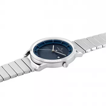 Pierre Cardin vīriešu pulkstenis CLC.6005 43mm nerūsējošā tērauda kvarca analogs melns ciparnīca ādas siksniņa