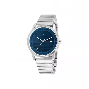 Pierre Cardin vīriešu pulkstenis CLC.6005 43mm nerūsējošā tērauda kvarca analogs melns ciparnīca ādas siksniņa