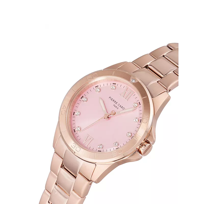 Pierre Cardin Sieviešu CF.1009.MR.1 Kvarca analogais pulkstenis 34mm Rožu zelts Nerūsējošais tērauds