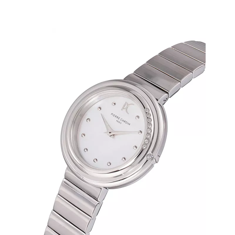 Pierre Cardin Sieviešu CF.1010.MS.1 Kvarca analogais pulkstenis 32mm Sudraba Nerūsējošais tērauds Milānas sieta aproce