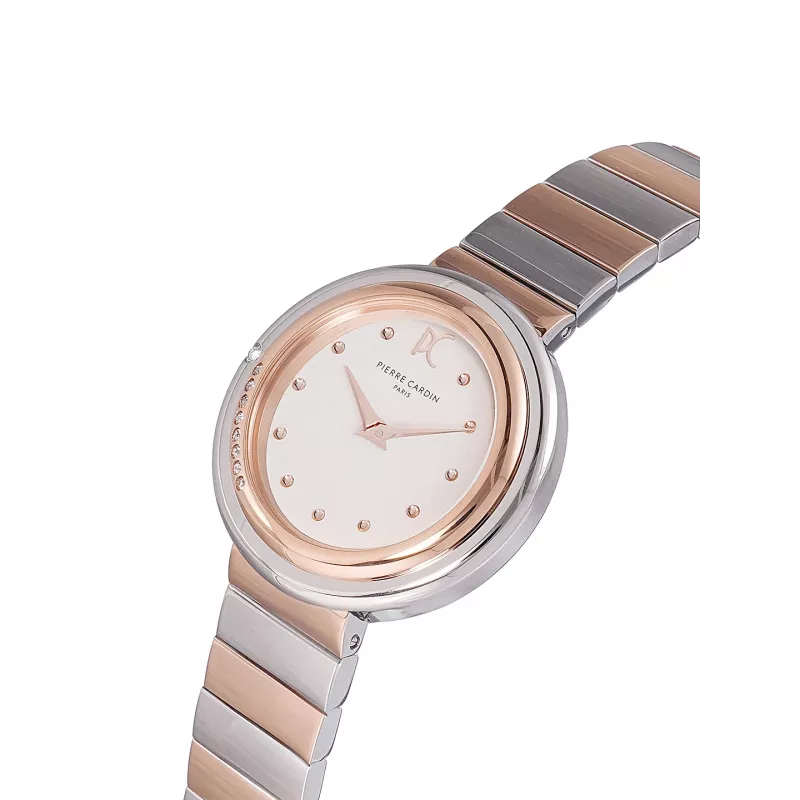 Pierre Cardin Sieviešu CF.1010.MU.3 Kvarca Pulkstenis 32mm Roze Zelts Nerūsējošā Tērauda Siets