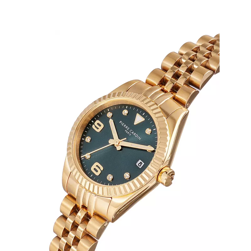 Pierre Cardin Sieviešu CF.1012.MG.2 Kvarca analogais pulkstenis 28mm zelta krāsas nerūsējošais tērauds