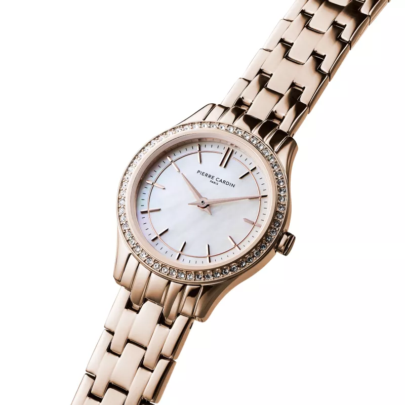 Pierre Cardin sieviešu kvarca analogais pulkstenis CF.0611.SC.RG - 30mm rožu zelta nerūsējošā tērauda siets