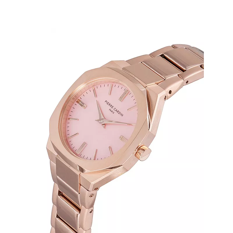 Pierre Cardin sieviešu kvarca analogais pulkstenis CF.1008.MR 32mm rozā zelta toņa nerūsējošā tērauda siets