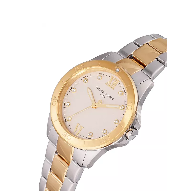 Pierre Cardin Sieviešu kvarca analogais pulkstenis CF.1009.MU - 34mm Nerūsējošais tērauds ar pērļu mātes dialu