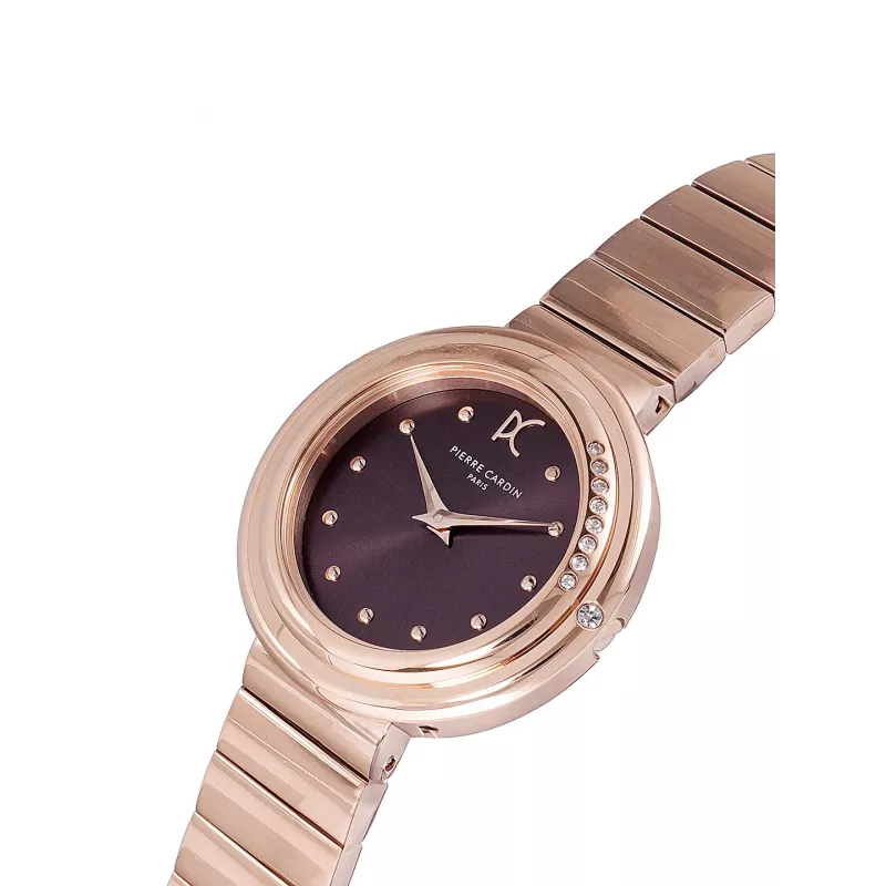 Pierre Cardin Sieviešu kvarca analogais pulkstenis CF.1010.MR 32mm sudraba ciparnīca melna ādas siksniņa