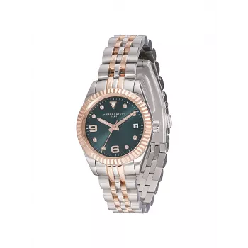 Pierre Cardin Sieviešu kvarca analogais pulkstenis CF.1012.MU.2 - 28mm Rožu zelta nerūsējošā tērauda sieta aproce