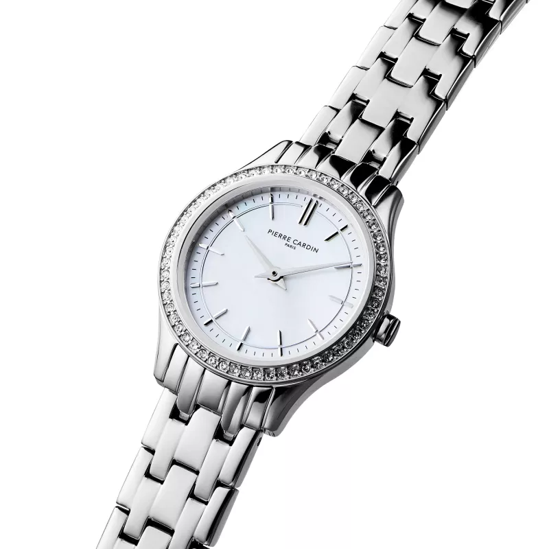 Pierre Cardin Sieviešu kvarca pulkstenis CF.0611.SJ Sudraba nerūsējošā tērauda sieta 30mm
