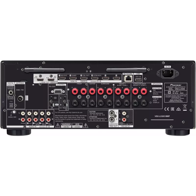 Pioneer VSX-LX305 AV uztvērējs Sudrabs