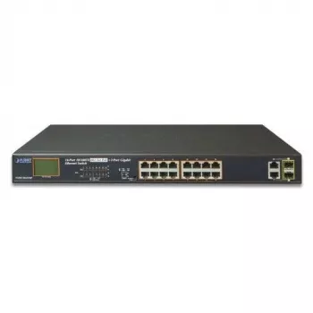 PLANET FGSW-1822VHP 18 portu pārvaldāms PoE+ slēdzis ar 16x Fast Ethernet un 2x Gigabit Combo augšupsaitēm