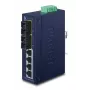 PLANET ISW-621TS15 Industrial Unmanaged L2 Fast Ethernet Switch ar 4x 10/100 + 2x 100Base-FX SC Multi-mode, DIN-Rail/Sienas montāža, -40 līdz 75°C