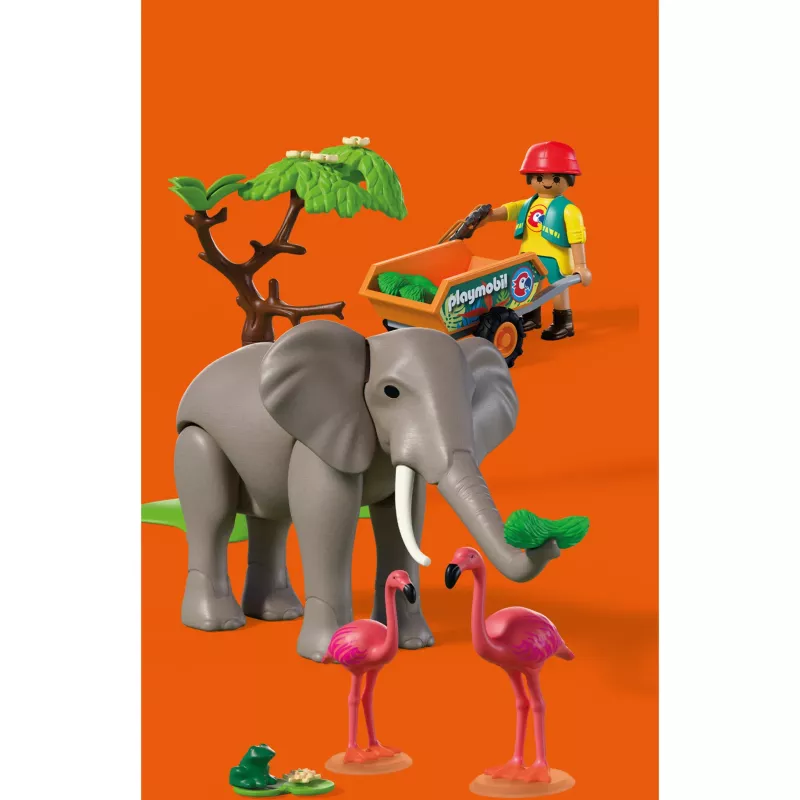 PLAYMOBIL 72068 Elephant with Animal Keeper