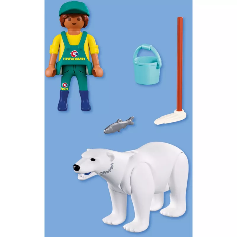 Playmobil 72090 Animals & Friends Zoo: Polārlācis un zoodārza darbinieks