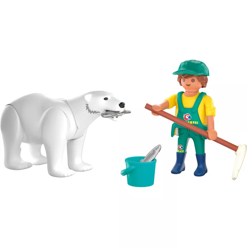 Playmobil 72090 Animals & Friends Zoo: Polārlācis un zoodārza darbinieks
