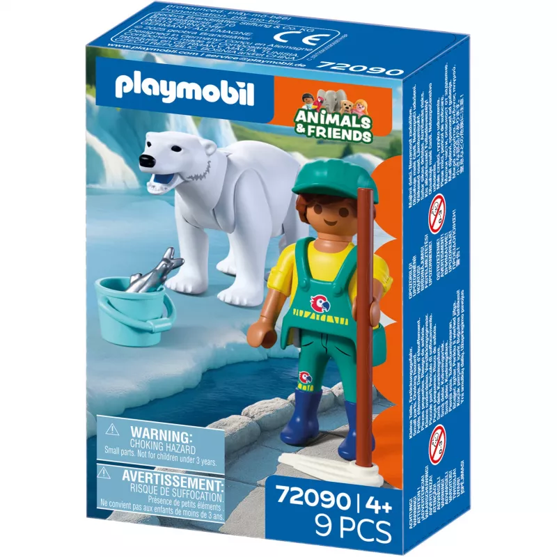 Playmobil 72090 Animals & Friends Zoo: Polārlācis un zoodārza darbinieks