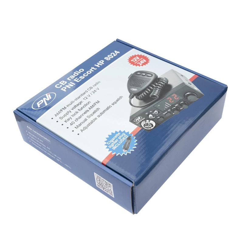 PNI HP-8024 ESCORT CB Radio AM/FM 12/24V