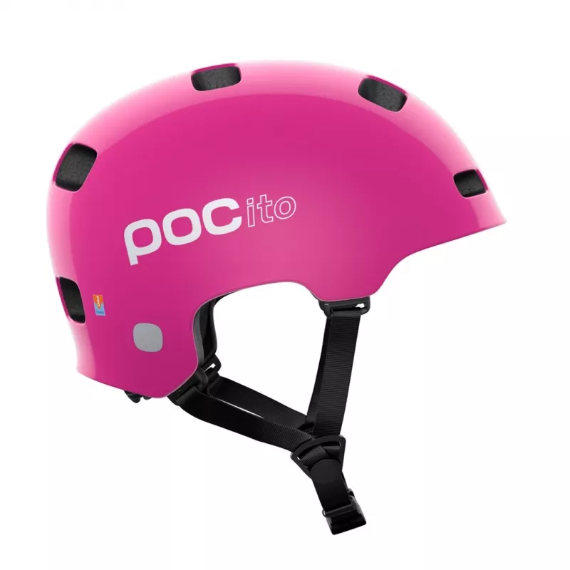 POCito Crane MIPS bērnu riteņbraukšanas ķivere - fluorescējoši rozā - M izmērs (55-58 cm)