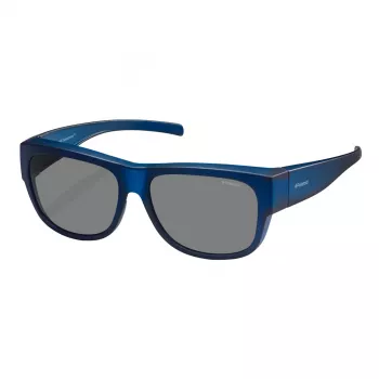 Polaroid Ancillaries PLD9003SM3Q Unisex Saulesbrilles - Melns Rāmis, Pelēka Polarizēta Lēca
