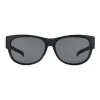 POLAROID ANCILLARIES PLD9004SDL5 Unisex saulesbrilles - Melns rāmis, Pelēkas polarizētas lēcas, Kvadrātveida forma