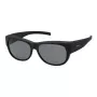POLAROID ANCILLARIES PLD9004SDL5 Unisex saulesbrilles - Melns rāmis, Pelēkas polarizētas lēcas, Kvadrātveida forma