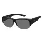 Polaroid Ancillaries PLD9007SDL5 Unisex Saulesbrilles - Melns Rāmis, Pelēkas Polarizētas Lēcas