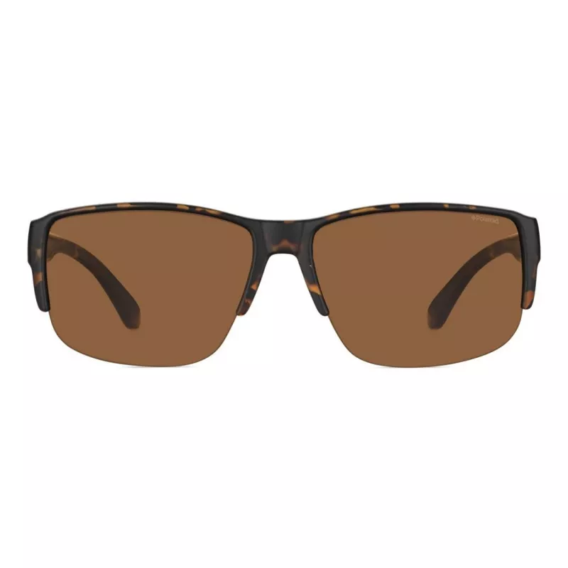 Polaroid Ancillaries PLD9007SV08 Unisex saulesbrilles - Melns rāmis, Pelēkas polarizētas lēcas