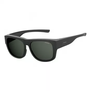 POLAROID ANCILLARIES PLD9010S003 Unisex taisnstūra saulesbrilles - Melna/Pelēka - Polarizētas UV400