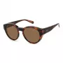 Polaroid Ancillaries PLD9017S086 Unisex saulesbrilles - Havana/Bruņurupuča krāsas rāmis, Brūnas polarizētas lēcas