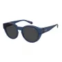 Polaroid Ancillaries PLD9017SPJP Unisex Square Pilot Saulesbrilles - Melns Rāmis, Pelēkas Polarizētas Lēcas