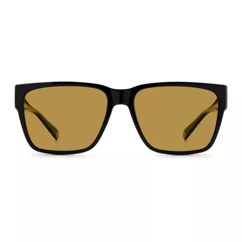 Polaroid Ancillaries PLD9018S807 Unisex Square Saulesbrilles - Havana Rāmis, Brūna Polarizēta Lēca