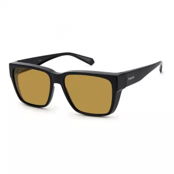 Polaroid Ancillaries PLD9018S807 Unisex Square Saulesbrilles - Havana Rāmis, Brūna Polarizēta Lēca
