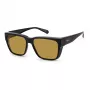 Polaroid Ancillaries PLD9018S807 Unisex Square Saulesbrilles - Havana Rāmis, Brūna Polarizēta Lēca