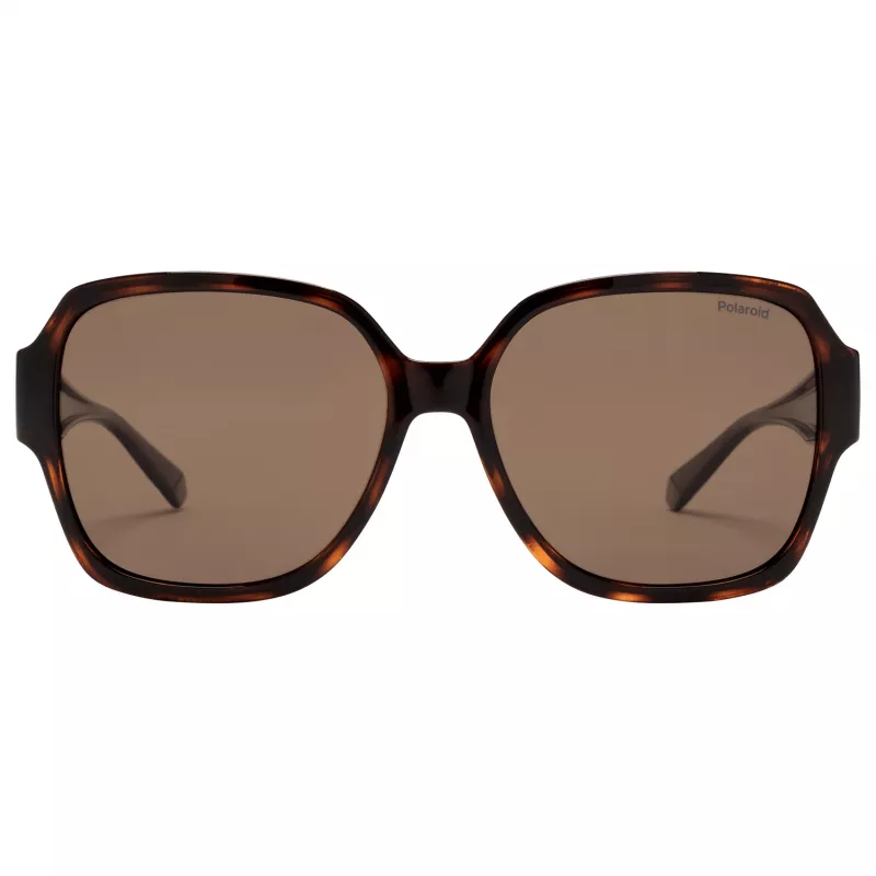 Polaroid Ancillaries PLD9021S086 Unisex saulesbrilles - Havanas bruņurupuča rāmis, brūnas polarizētas lēcas
