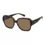 Polaroid Ancillaries PLD9021S086 Unisex saulesbrilles - Havanas bruņurupuča rāmis, brūnas polarizētas lēcas