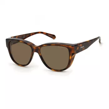 Polaroid Ancillaries Sieviešu Saulesbrilles PLD9013S9N4 - Melns Rāmis, Pelēka Polarizēta Lēca