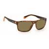 Polaroid Men's PLD2121SL9G Square Havana Sunglasses with Green Polarized Lenses 58/15/140 mm