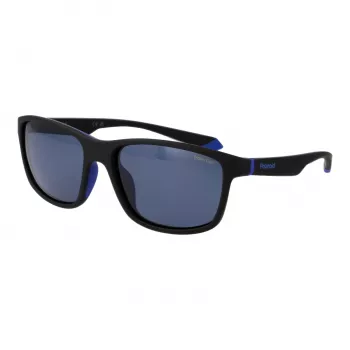 POLAROID Vīriešu saulesbrilles PLD2153S580VK - Melns rāmis, pelēkas polarizētas lēcas 58mm