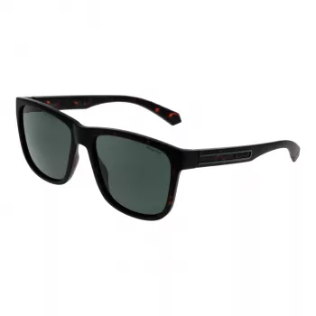 Polaroid vīriešu saulesbrilles PLD2155S57HGC - Havanas zaļš rāmis, pelēki zaļas polarizētas lēcas, 57 mm