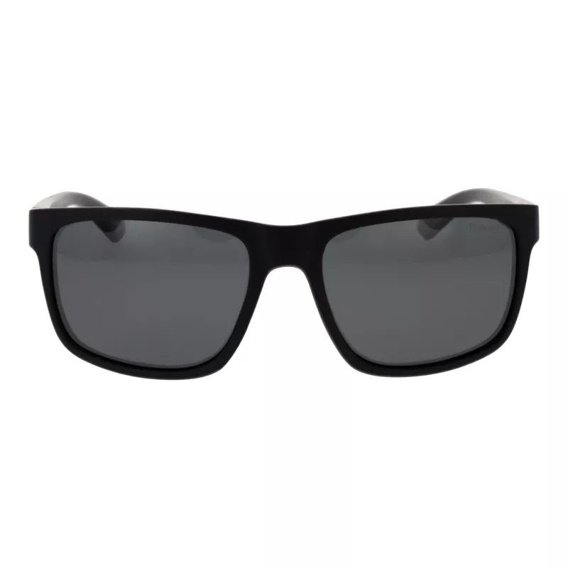 POLAROID Vīriešu PLD2157S57003 Polarizētas saulesbrilles - Melns rāmis, pelēkas lēcas 57mm