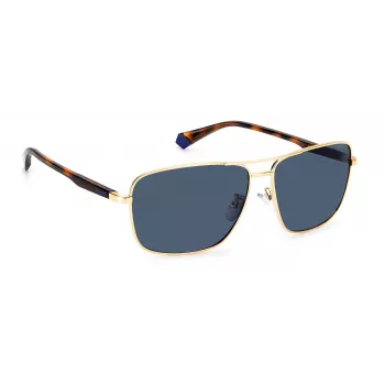 POLAROID PLD2119GSJ5GC Vīriešu Aviator Saulesbrilles - Zelts Rāmis Zaļas Polarizētas Lēcas