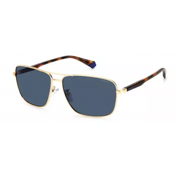 POLAROID PLD2119GSJ5GC Vīriešu Aviator Saulesbrilles - Zelts Rāmis Zaļas Polarizētas Lēcas