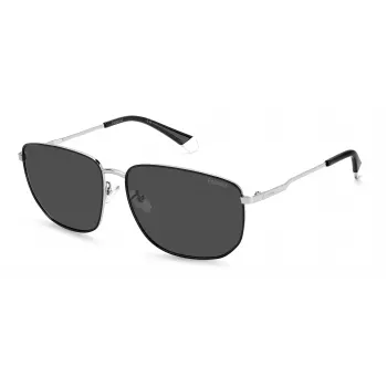 POLAROID PLD2120GS84JM Vīriešu taisnstūra Havannas saulesbrilles ar polarizētām brūnām lēcām