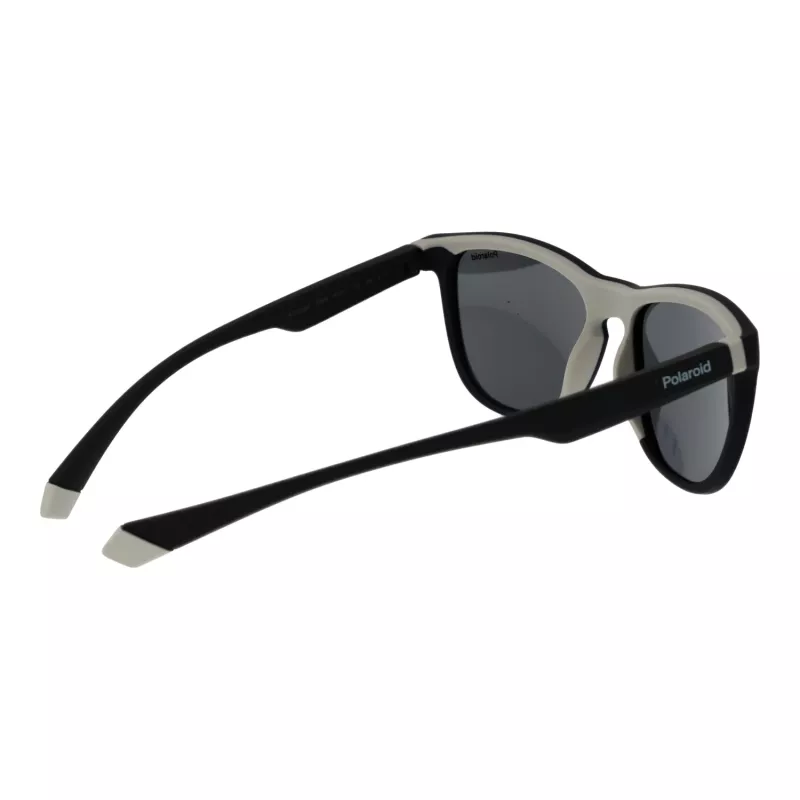 Polaroid PLD2133S08AM9 Unisex taisnstūra saulesbrilles - Melns rāmis, pelēkas polarizētas lēcas 56mm