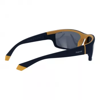 Polaroid PLD2135S642FN Vīriešu taisnstūra saulesbrilles - Melns rāmis, pelēkas polarizētas lēcas, 65 mm