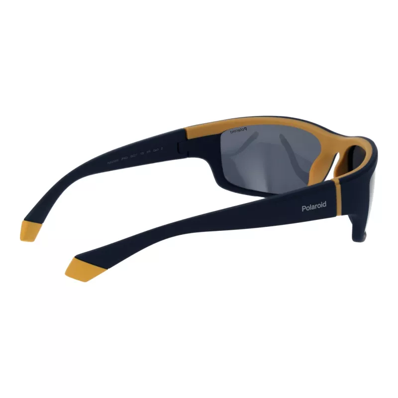Polaroid PLD2135S642FN Vīriešu taisnstūra saulesbrilles - Melns rāmis, pelēkas polarizētas lēcas, 65 mm